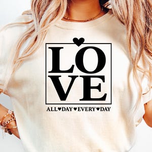 毎日愛を込めて SVG PNG、バレンタインデーのシャツデザイン、ロマンチックなCricut用昇華転写ファイル、彼女へのプレゼントSVG、愛の言葉SVG