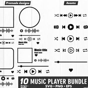 Music player svg, Audio Control Buttons SVG, Acrylic song art, glass music player svg, song player svg, wedding custom player png