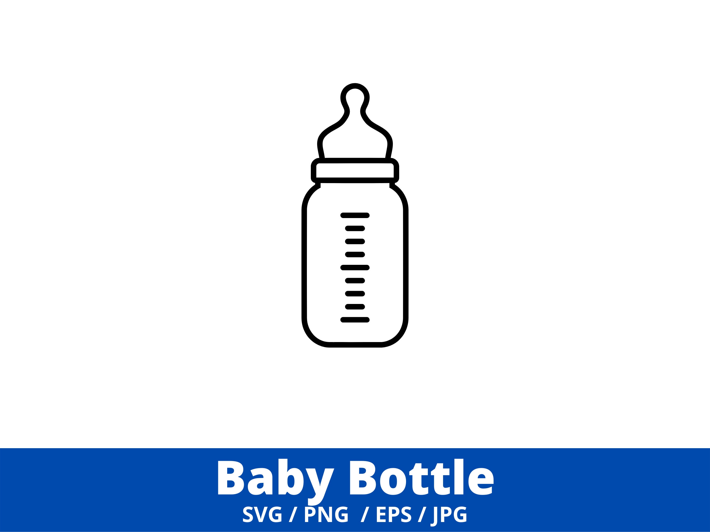 Baby Bottle SVG Milk Bottle Silhouette Newborn SVG Vector Etsy