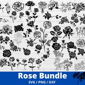 Rose SVG, Rose Flower SVG Bundle Graphic by Dev Teching · Creative