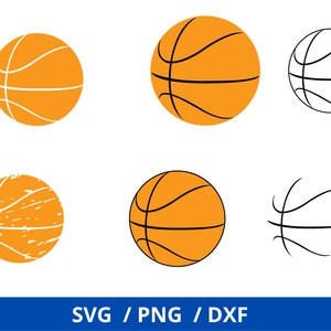 Basket-ball Svg, Svg sport, Cricut, basket-ball Png, lot de basket-ball Svg pour cricut, Silhouette