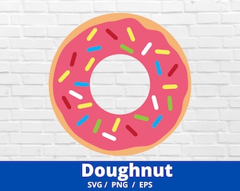Donut SVG, Doughnut SVG, Cake svg, Candy, Donut Cut File, Sprinkle Donut SVG file, Printable Donut, Vector, Cut File Cricut, Silhouette