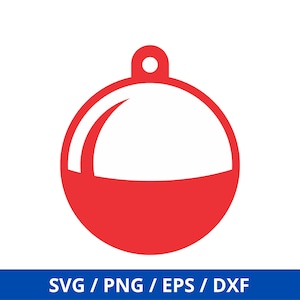May include: Red and white Christmas ornament with a round shape and a small loop at the top.