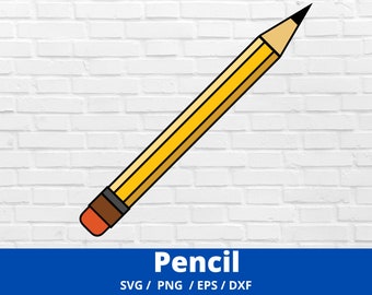 鉛筆 SVG 新学期、教師、カット ファイル、png、dxf、eps ファイル