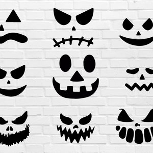 Pumpkin Face Svg Bundle, Jack O Lantern Svg, Halloween Svg Bundle ...