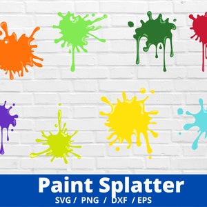 Paint splatter svg - Paint splats svg, Clipart,Vector,Splatter svg file,Ink splatter svg,Printable digital,Paint streak svg, blob