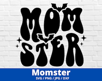 Momster Svg, Halloween Svg, Momster Varsity Svg, Momster Shirt, Halloween Shirt design, Funny Mom Svg, Cut File