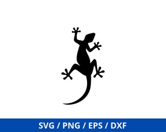 Gecko SVG, Lizard SVG, Reptile SVG, Digital Download, Cricut, Silhouette, Glowforge (includes individual svg/dxf/png files)