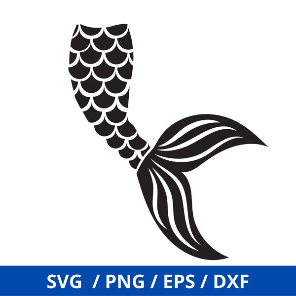 Mermaid tail SVG, Mermaid Tail Png, Mermaid Svg, Cricut Digital Download - EPS, PNG, Svg, Dxf, Cricut, Silhouette Cut File