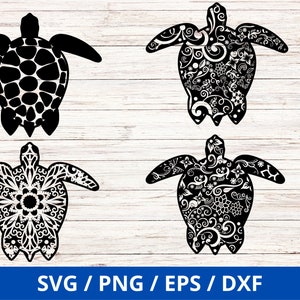 Turtle SVG Bundle, Sea Turtle Svg,  Sea Turtle Png, Beach Svg, Summer Vibes Svg,  Mandala Svg, Turtle Silhouette, Svg Files For Cricut