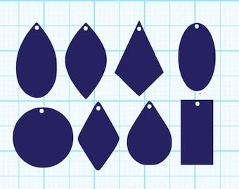 Earrings SVG, Earring Svg Bundle, Teardrop Earrings SVG, Faux Leather Earrings, Leaf Earrings SVG, Earring Template, Silhouette Cut Files