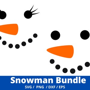 Schneemann Svg Bundle, Schneemann Wimpern Svg, Schneemann Svg, Merry Christmas Svg. Vektorschnittdatei Cricut, Silhouette Bild 2