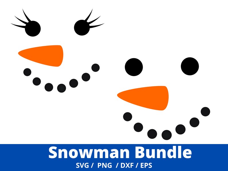 Schneemann Svg Bundle, Schneemann Wimpern Svg, Schneemann Svg, Merry Christmas Svg. Vektorschnittdatei Cricut, Silhouette Bild 2