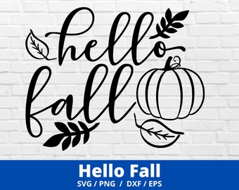 Hola otoño SVG, otoño svg archivos para cricut, otoño svg diciendo, lindo otoño svg, lindo caer hierro en, otoño svg, otoño svg