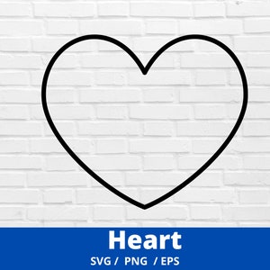 Herz Umriss SVG, Herz SVG, Grundlegende Herz SVG, Liebe Herz, Herz geschnitten Datei, Grundlegende Herz geschnitten Datei