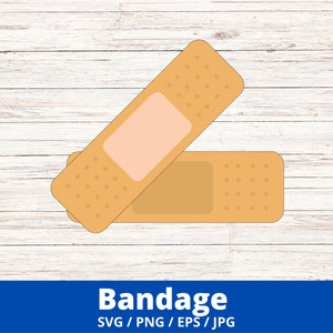 Bandage SVG, First Aid SVG Cut File, Bandage Silhouette Vector, Nurse Medic Clip Art