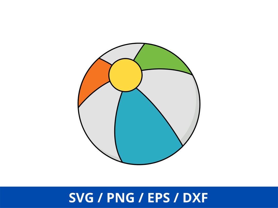 Beach Ball SVG, Beach Ball Cut Files, Summer Beach SVG Vector Files