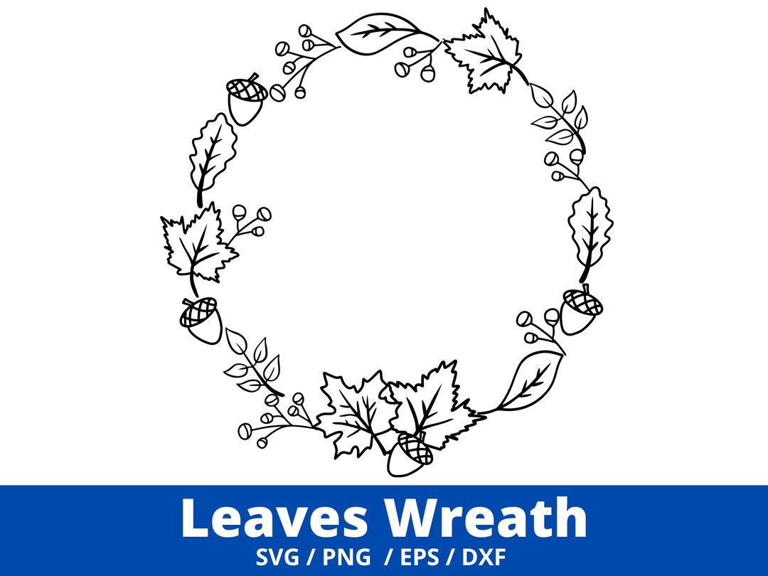 Wreath SVG Cut File, Fall Wreath, Flourish Svg for Cricut & Silhouette