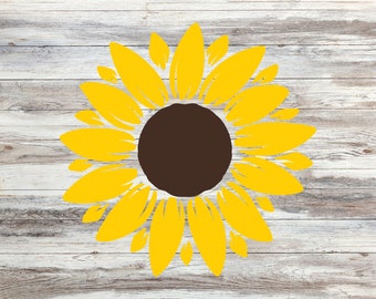 Sunflower SVG, Sunflower Monogram SVG, Monogram Svg, Half Sunflower Svg, Sunflower Svg Files, Cut file Cricut, Silhouette, Cameo, Vinyl