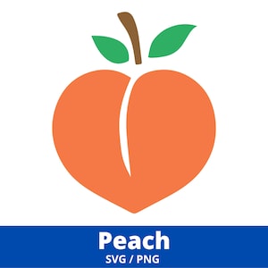 Pfirsich, Pfirsich, Obst SVG, Pfirsich Obst SVG, Pfirsiche Clipart, Monogramm SVG, Sommer SVG, SVG-Dateien, geschnittene Datei für Cricut, Silhouette