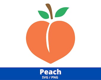 Peach Svg, Peach, Fruit Svg, Peach Fruit SVG, Peaches Clipart, Monogram SVG, Summer Svg, Svg Files, Cut File for Cricut, Silhouette