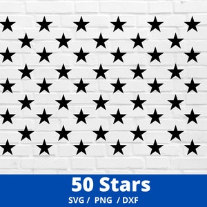 American Flag Stars Svg, Stars of 50 States Svg, Vector Cut File