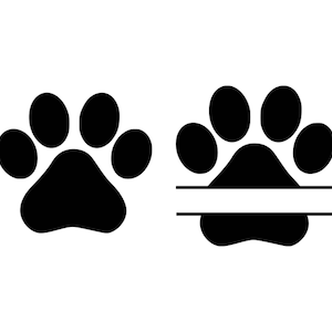 dog paw print svg, dog split paw print svg, dog shirt svg, dog mom svg, dog svg, EPS, PNG, svg, dxf, Cricut, Silhouette Cut File