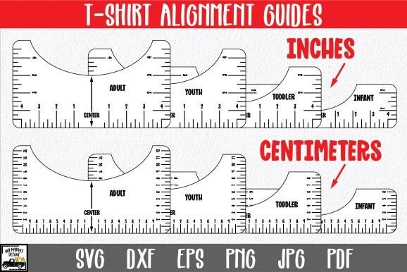 T-shirt HTV Vinyl Alignment Ruler Tool/guide, for Vinyl Cut or Cricut Tshirt  Vinyl Transfers 44 Cm 