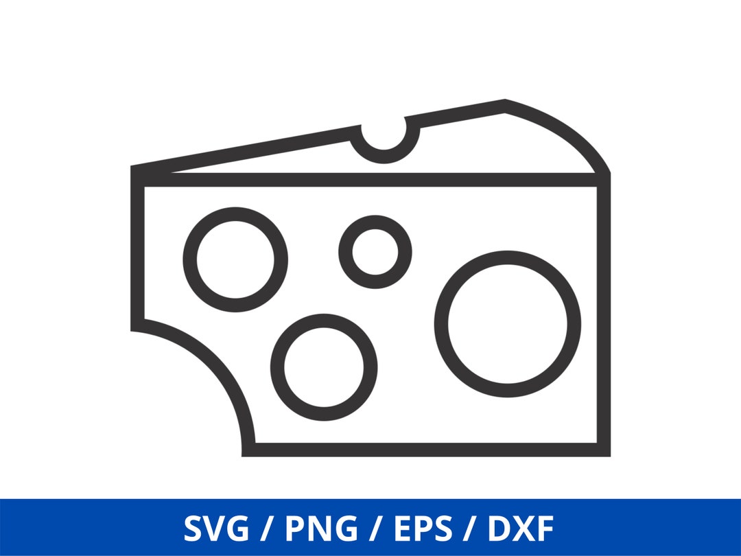 Cheese SVG Files, Cheese Wedge Slice SVG Cut Files, Cheese Outline