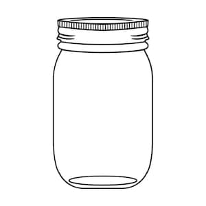 Mason Jar svg - mason jar cut file - mason jar Cricut cut file - mason jar Silhouette cut file - mason jar clip art - Jelly svg