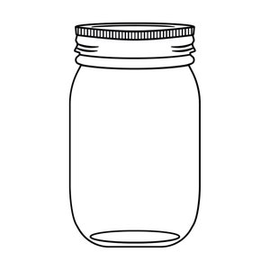 jar clip art black and white