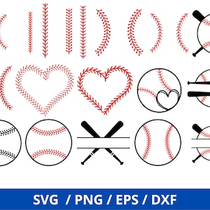 Paquete SVG de béisbol, SVG de béisbol. Puntadas de béisbol svg, Monograma de béisbol SVG