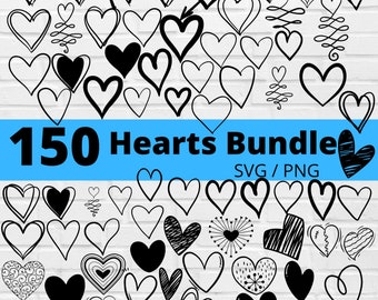 Heart Svg Bundle, Heart Svg, Hand Drawn Heart svg, Open Heart Svg, Doodle Heart Svg, Sketch Heart Svg, Love Svg, Valentine Svg, Heart File