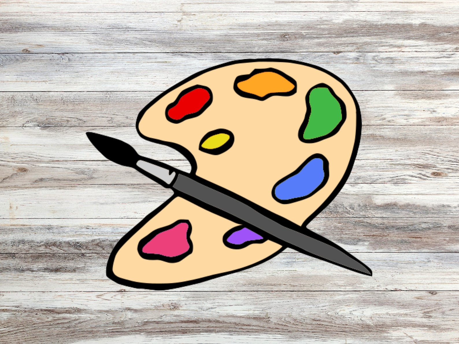 Paint Palette SVG Colorful Paint Palette Clip Art Paint - Etsy