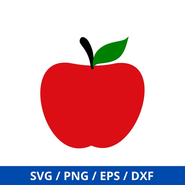 Apple Svg, Apple Clipart, Teacher Svg, School Svg, Silhouette Cut Files, Apple Cricut, Back to school, Fruit Svg, dxf, eps file