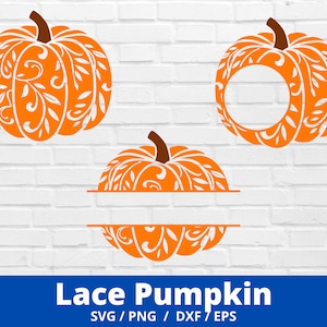 Pumpkin SVG Bundle, Lace Pumpkin Svg, Halloween Svg, Pumpkin Clipart, Thanksgiving SVG, Cricut, Silhouette Cut Files