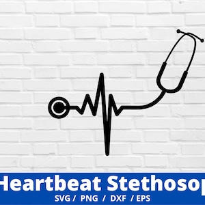 Hart stethoscoop SVG PNG, stethoscoop Svg essentiële werknemer Svg, arts Svg, verpleegkundige Svg hartslag Svg-shirt, DXF Eps Jpg ziekenhuiscircuit