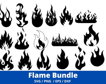 Fire Flame SVG Bundle, Fire Svg Bundle, DXF, Fire Flames, Svg Bundle, Fire Ball, Cricut, Silhouette, Fire Clipart, EPS, Commercieel gebruik