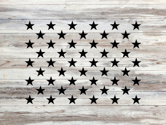 50 Stars Svg, American Flag Starts Svg, United States of America