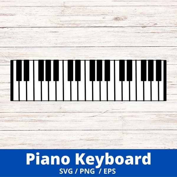 Piano Keyboard Keys SVG, Piano Svg, Piano Cut Files, Music Vector Files,  Piano Vector, Piano Keys Clip Art