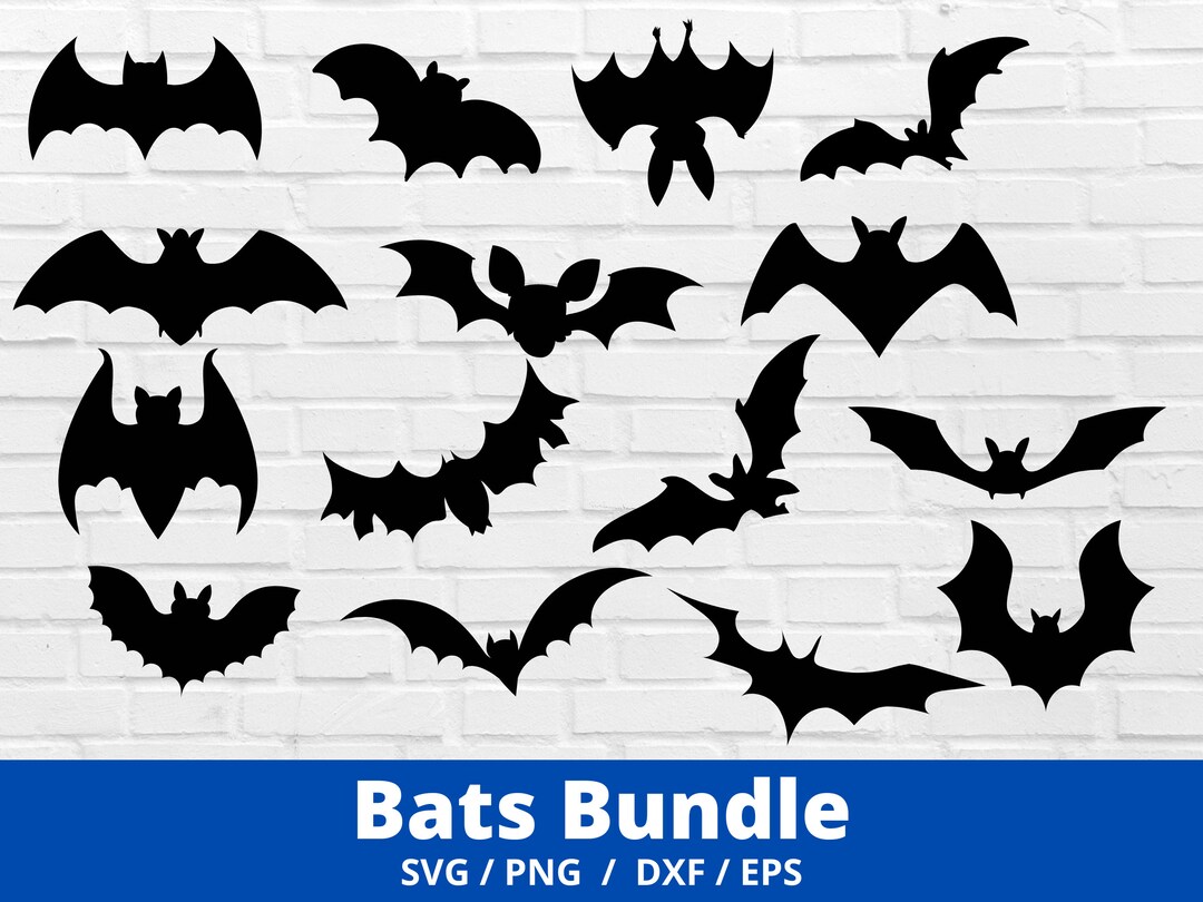 Halloween Bats SVG, Spooky Bats SVG, Bats Clipart, Bats PNG, Bats ...