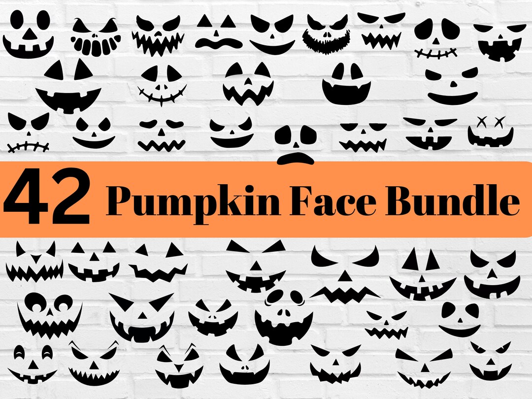 Pumpkin Face Svg Bundle, Jack O Lantern Svg, Halloween Svg Bundle ...