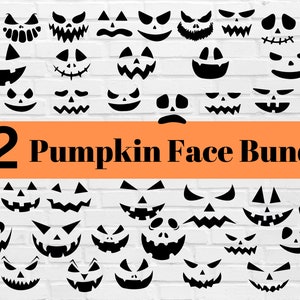 Pumpkin Face Svg Bundle, Jack O Lantern Svg, Halloween Svg Bundle ...