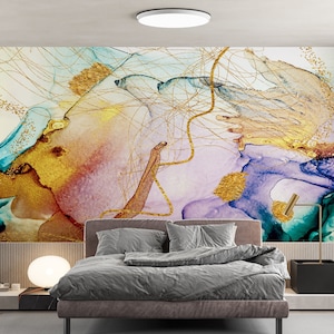 Mural de pared de mármol, papel tapiz de mármol colorido despegable y adhesivo, papel tapiz artístico para decoración de paredes de restaurantes, papel tapiz removible