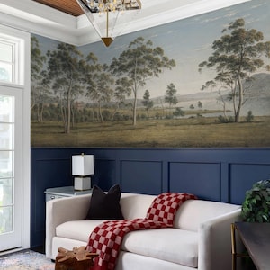 Panoramic Forest Wallpaper Mural: Scenic Trees, Peel and Stick or Traditional