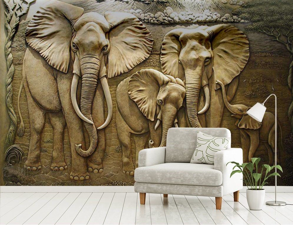 Elephant Wallpaper - Etsy Elephant Wallpaper - Etsy