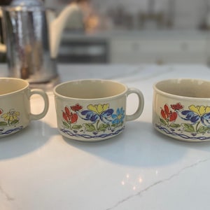 BOHO Flower Power Coffee Mugs, Vintage, Retro 70’s Style