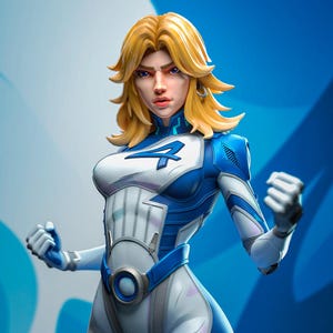 Kit garage Invisible Woman / Modello fanmade di h3llCreator / Rivals / Stampato in 3D