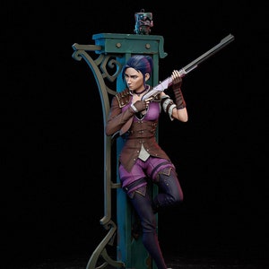 Arcane Caitlyn Garage Kit | Fanmade Model by h3llCreator | League of Legends | 3D Printed