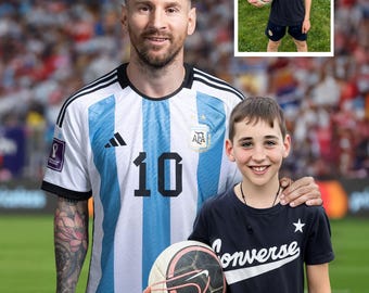 Soccer Custom Merge Portrait, Soccer Portrait, Personalized Graduation Gift, Brithday gift son, Soccer Lovers Gift, Fathers Day Gift